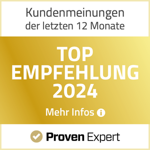 Proven Expert Badge: Top Empfehlung 2024.